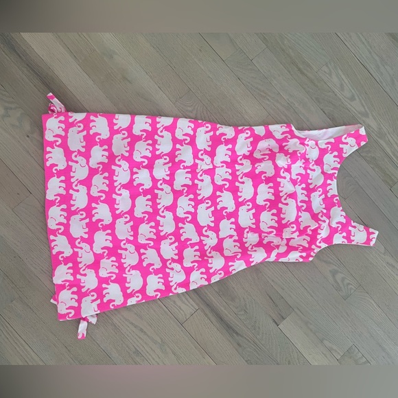Lilly Pulitzer Hot Pink & White Elephant Print Sleeveless Sheath Dress Size 0. - Picture 9 of 15